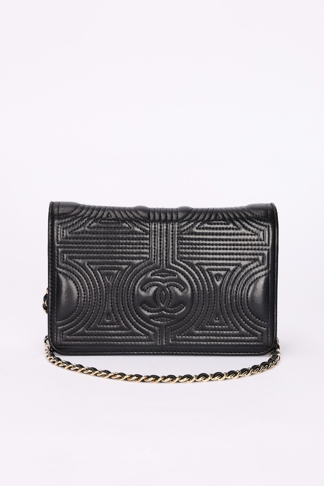 Chanel Korean Garden Wallet on Chain Black Lambskin GHW