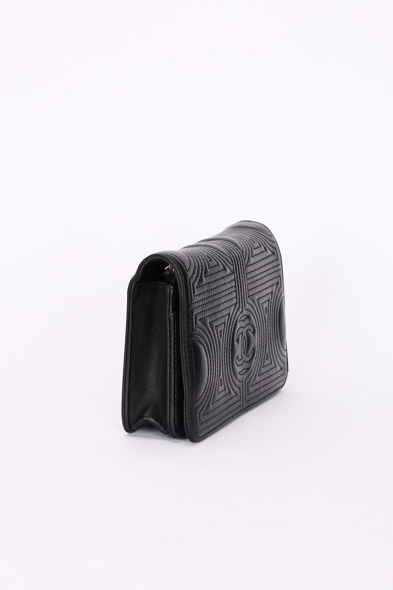 Chanel Korean Garden Wallet on Chain Black Lambskin GHW