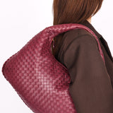 Bottega Veneta Small Intrecciato Hobo Bordeaux