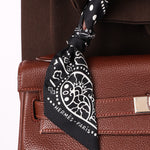 Hermès Noir Paisley Twilly Scarf