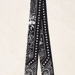 Hermès Noir Paisley Twilly Scarf