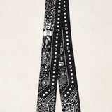 Hermès Noir Paisley Twilly Scarf