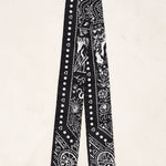 Hermès Noir Paisley Twilly Scarf