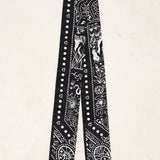 Hermès Noir Paisley Twilly Scarf