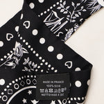 Hermès Noir Paisley Twilly Scarf