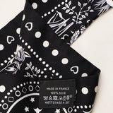 Hermès Noir Paisley Twilly Scarf