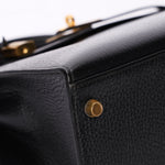 Hermès Kelly 32 Noir Vache Ardennes 1991 GHW