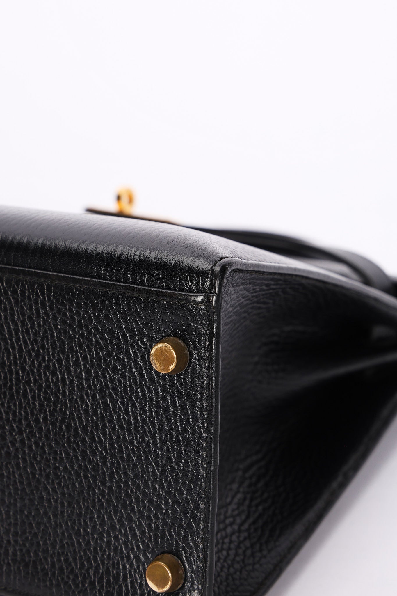 Hermès Kelly 32 Noir Vache Ardennes 1991 GHW