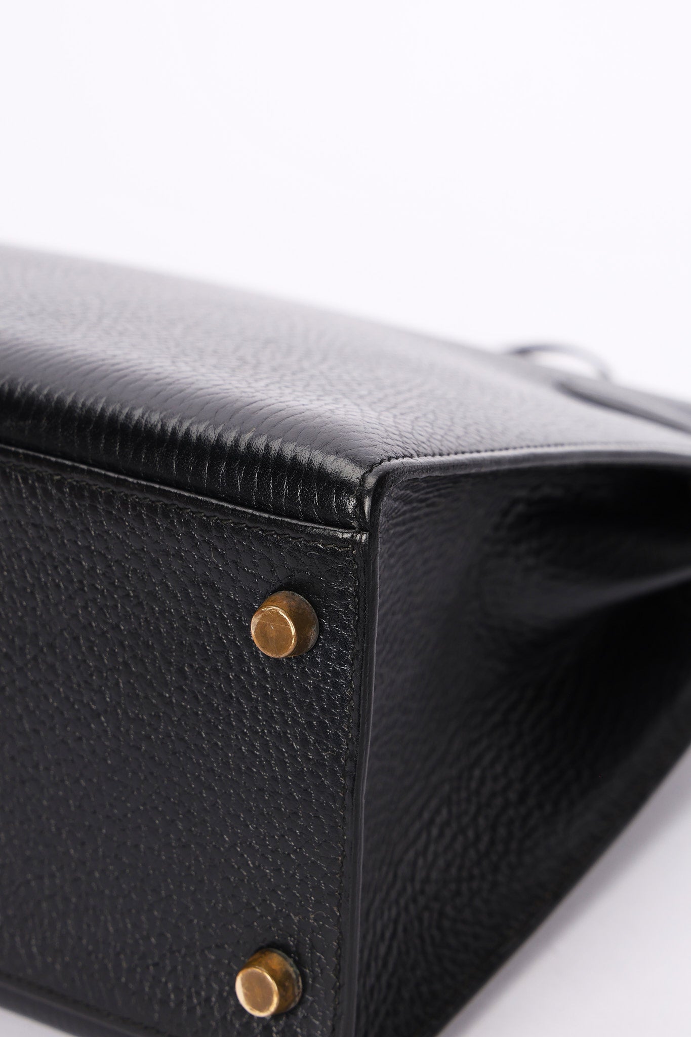 Hermès Kelly 32 Noir Vache Ardennes 1991 GHW