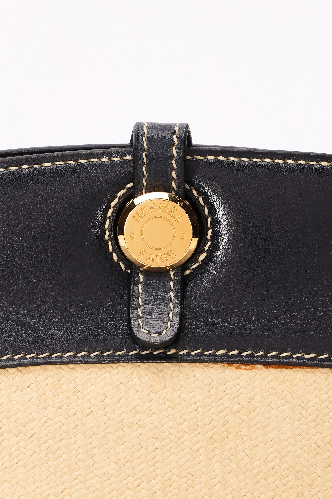 Hermès Dalvy Blue Marine Box & Raffia GHW