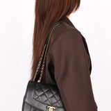 Chanel Diana Flap Black Calfskin AGHW