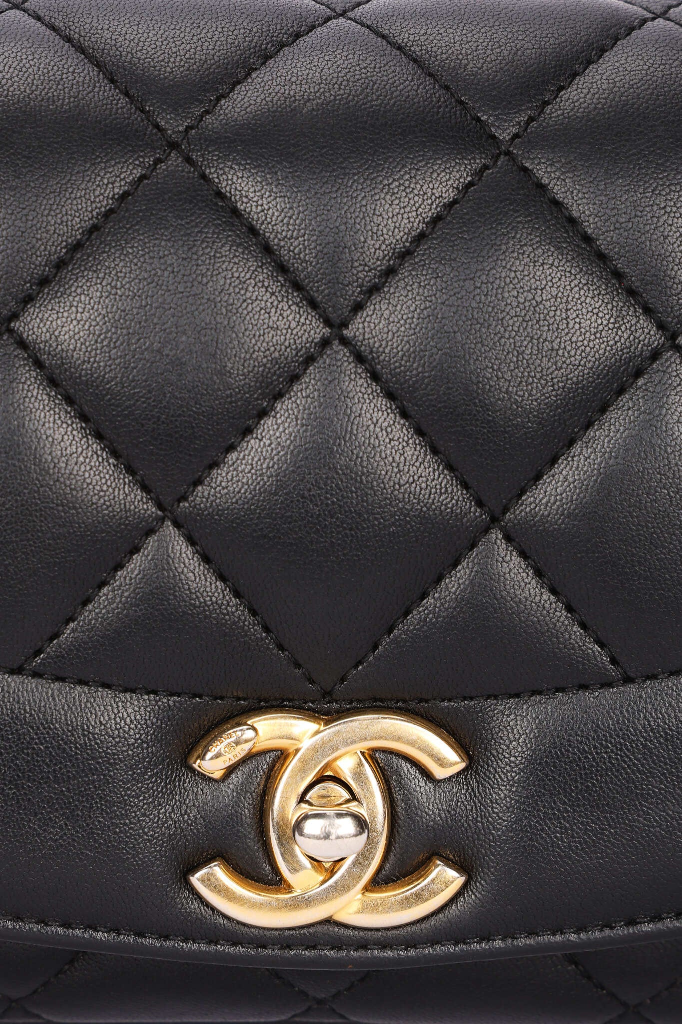 Chanel Diana Flap Black Calfskin AGHW