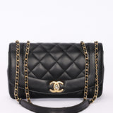 Chanel Diana Flap Black Calfskin AGHW