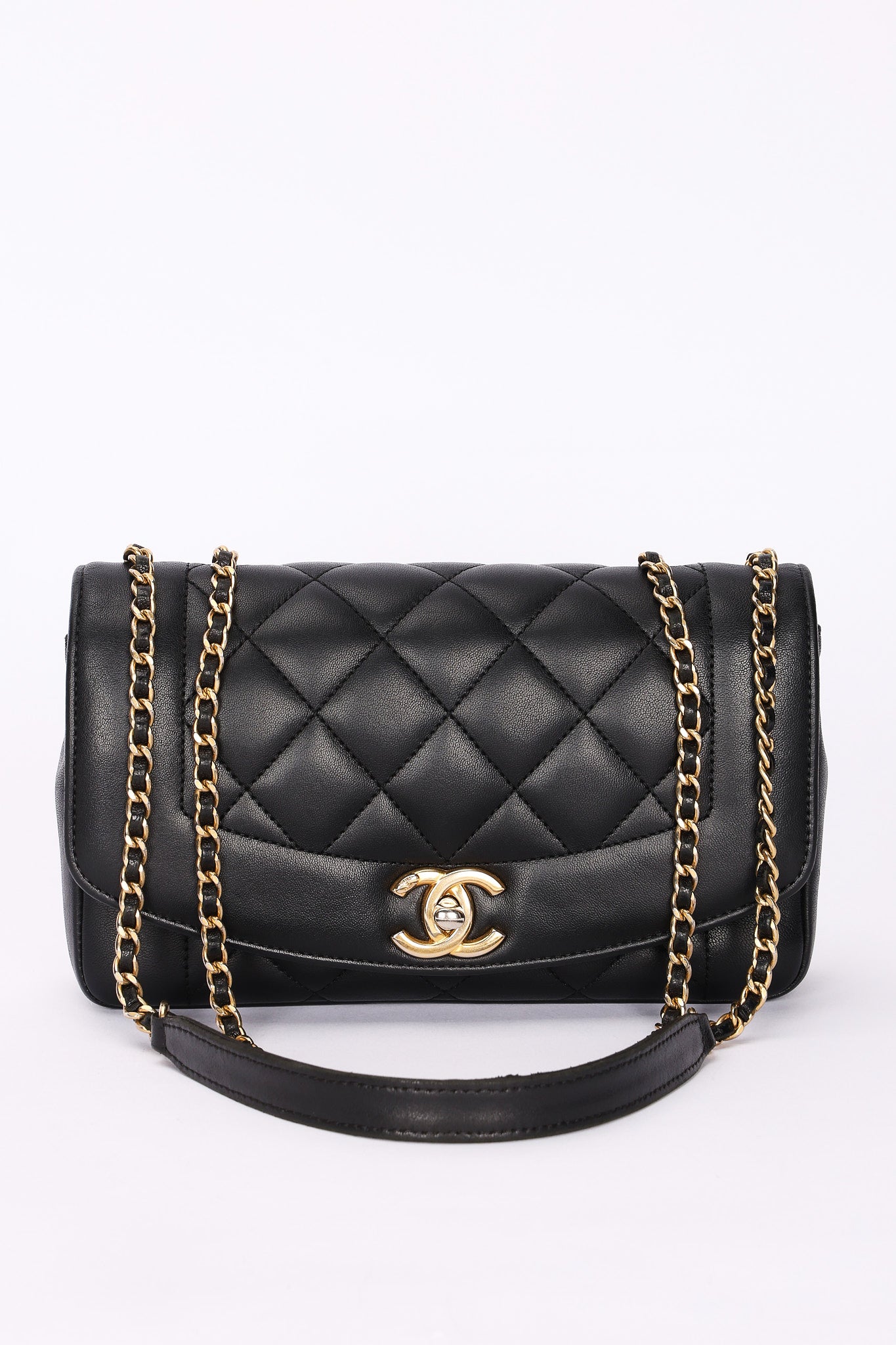 Chanel Diana Flap Black Calfskin AGHW