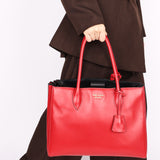 Prada Medium Bibliotheque City Tote Red