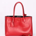 Prada Medium Bibliotheque City Tote Red