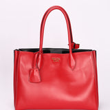 Prada Medium Bibliotheque City Tote Red