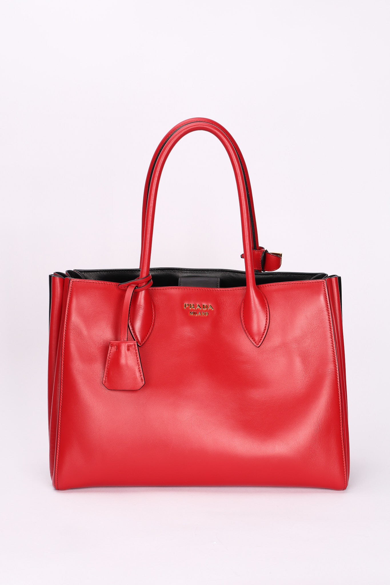 Prada Medium Bibliotheque City Tote Red