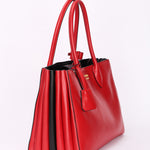 Prada Medium Bibliotheque City Tote Red