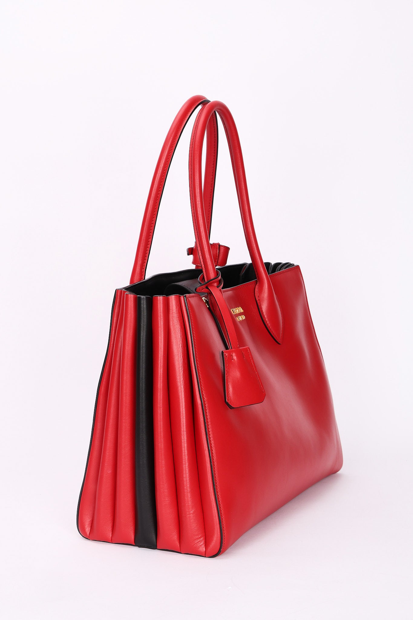 Prada Medium Bibliotheque City Tote Red