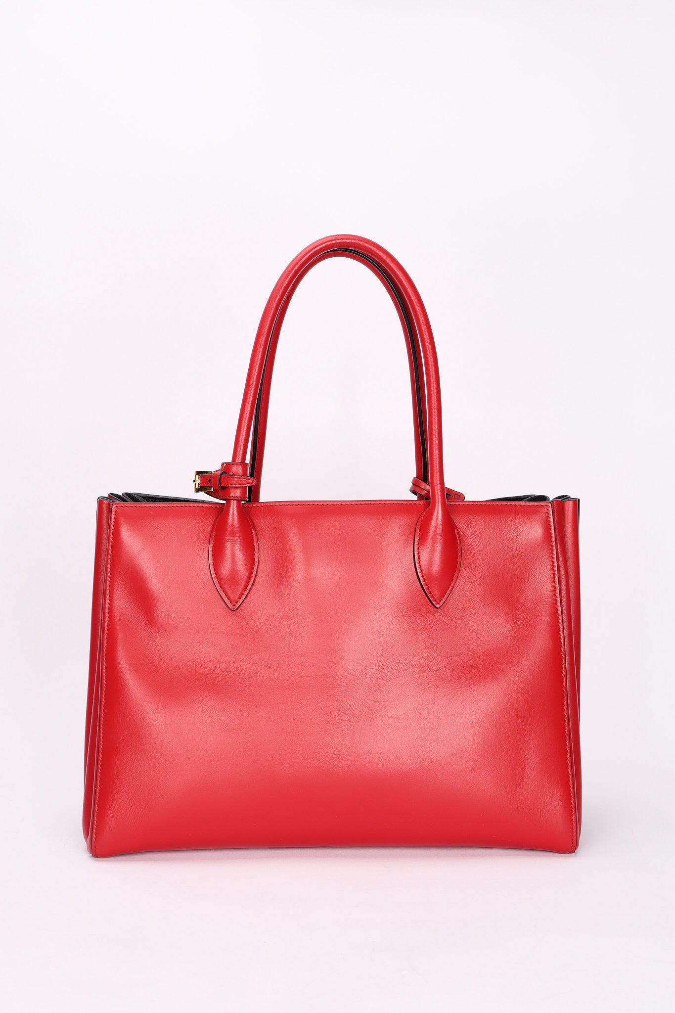 Prada Medium Bibliotheque City Tote Red