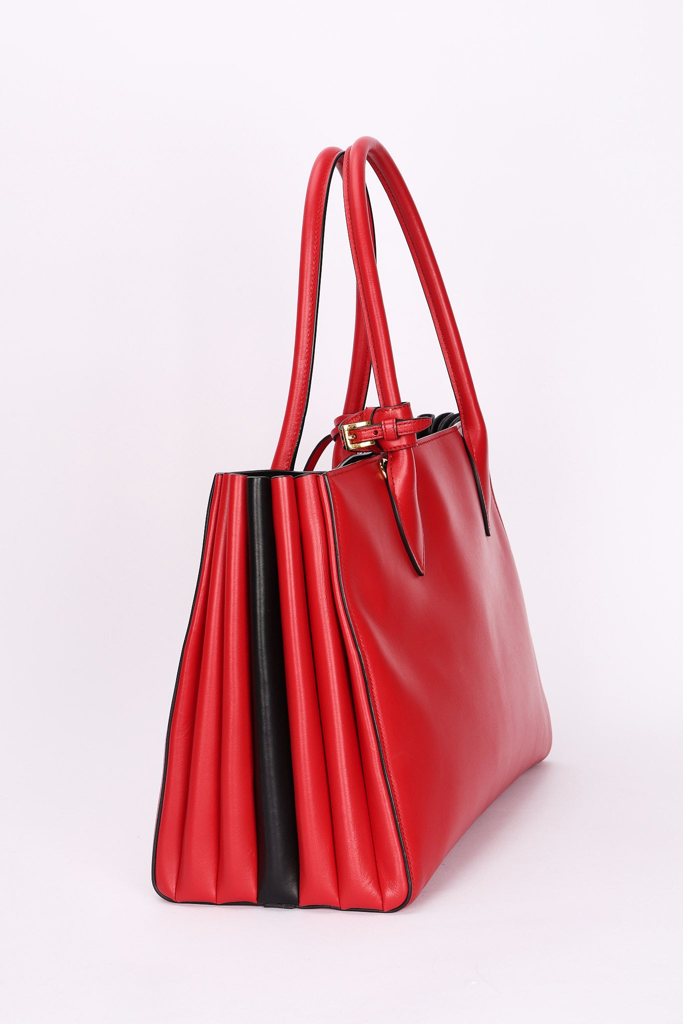 Prada Medium Bibliotheque City Tote Red