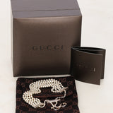 Gucci Ag925 Sterling Silver Bead GG Bracelet