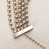 Gucci Ag925 Sterling Silver Bead GG Bracelet