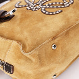 Loewe Anagram Studded Suede Shoulder Bag