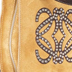 Loewe Anagram Studded Suede Shoulder Bag