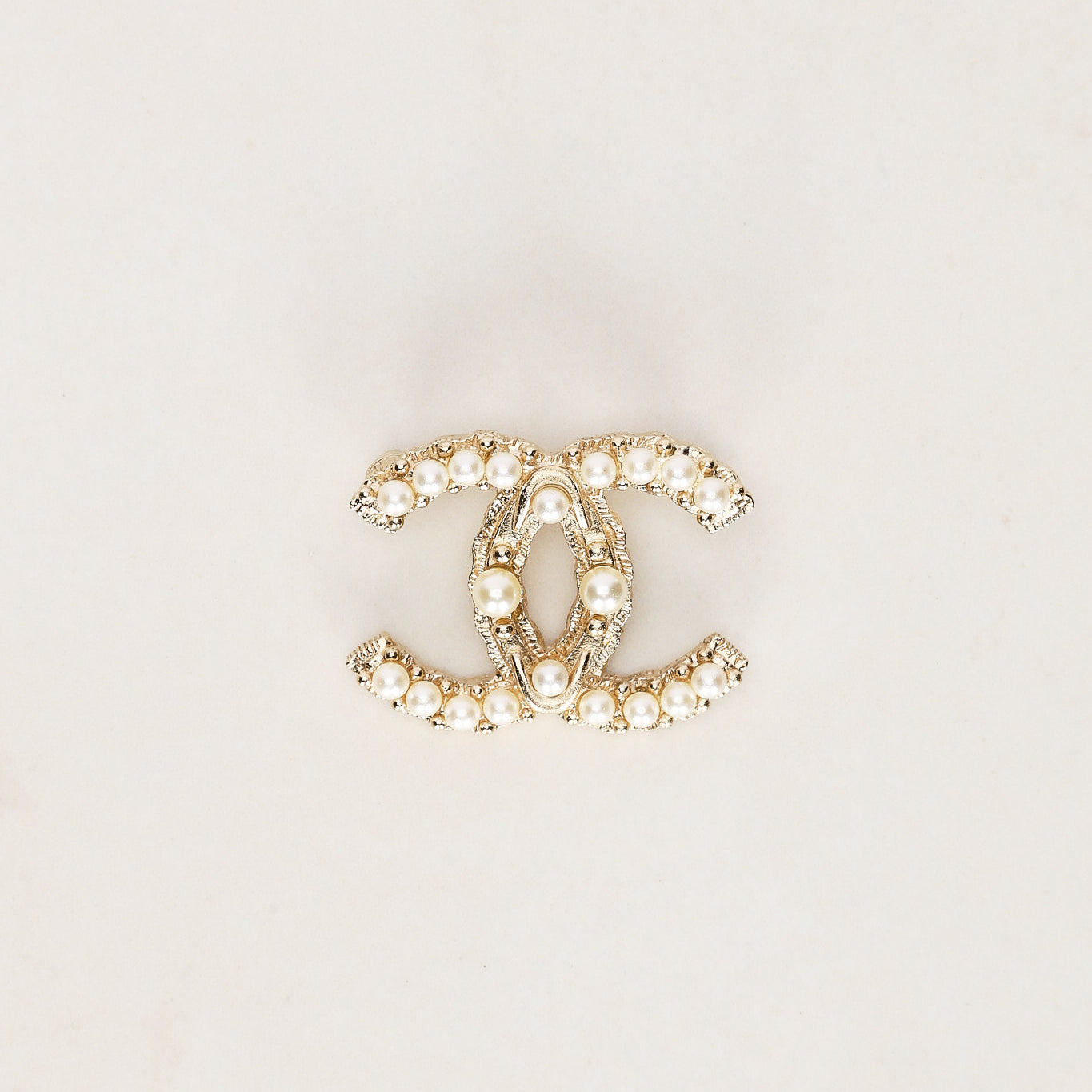 Chanel 2011 Champagne Pearl Brooch