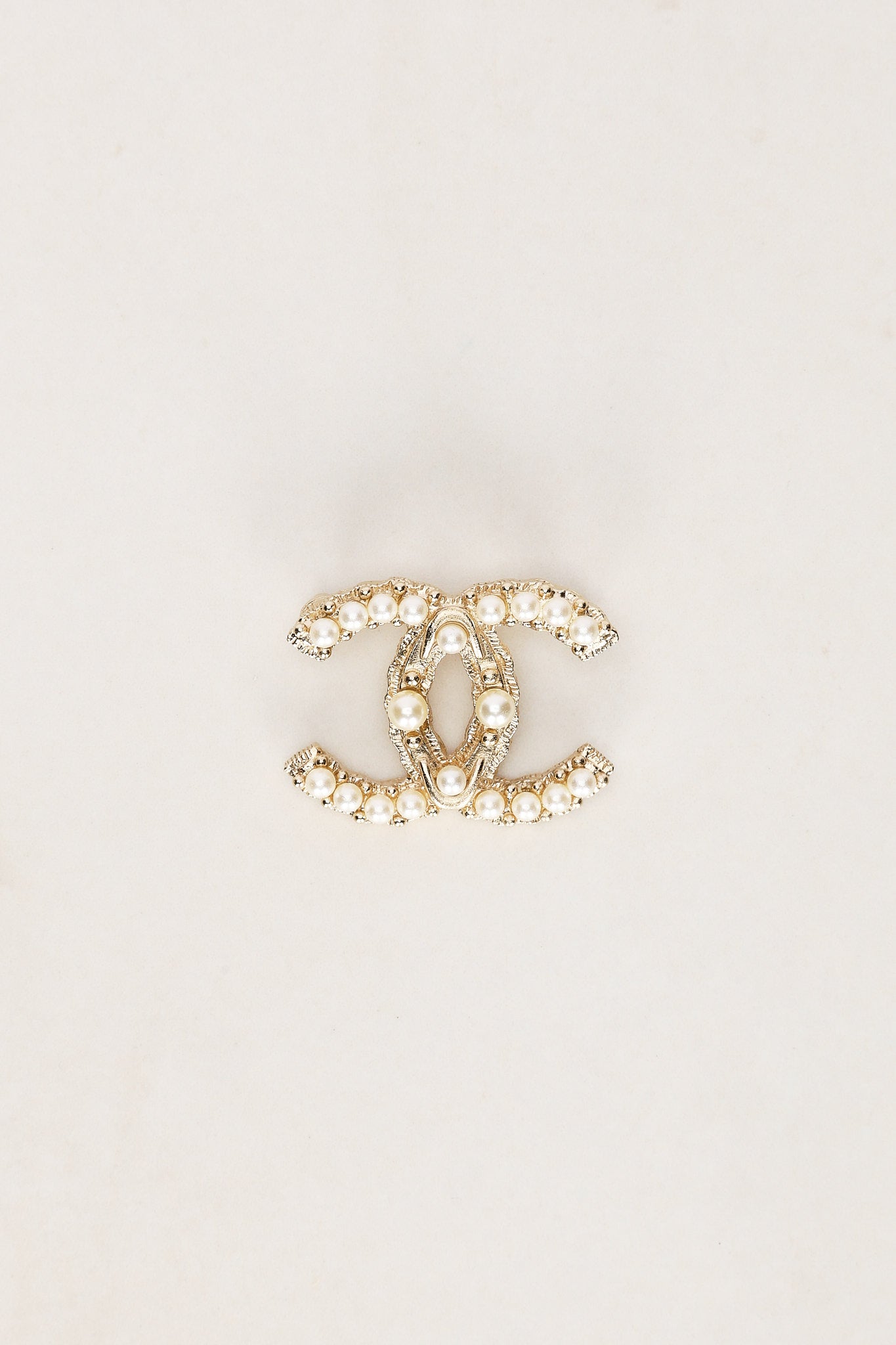 Chanel 2011 Champagne Pearl Brooch
