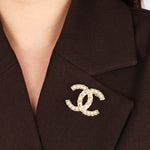 Chanel 2011 Champagne Pearl Brooch