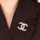 Chanel 2011 Champagne Pearl Brooch