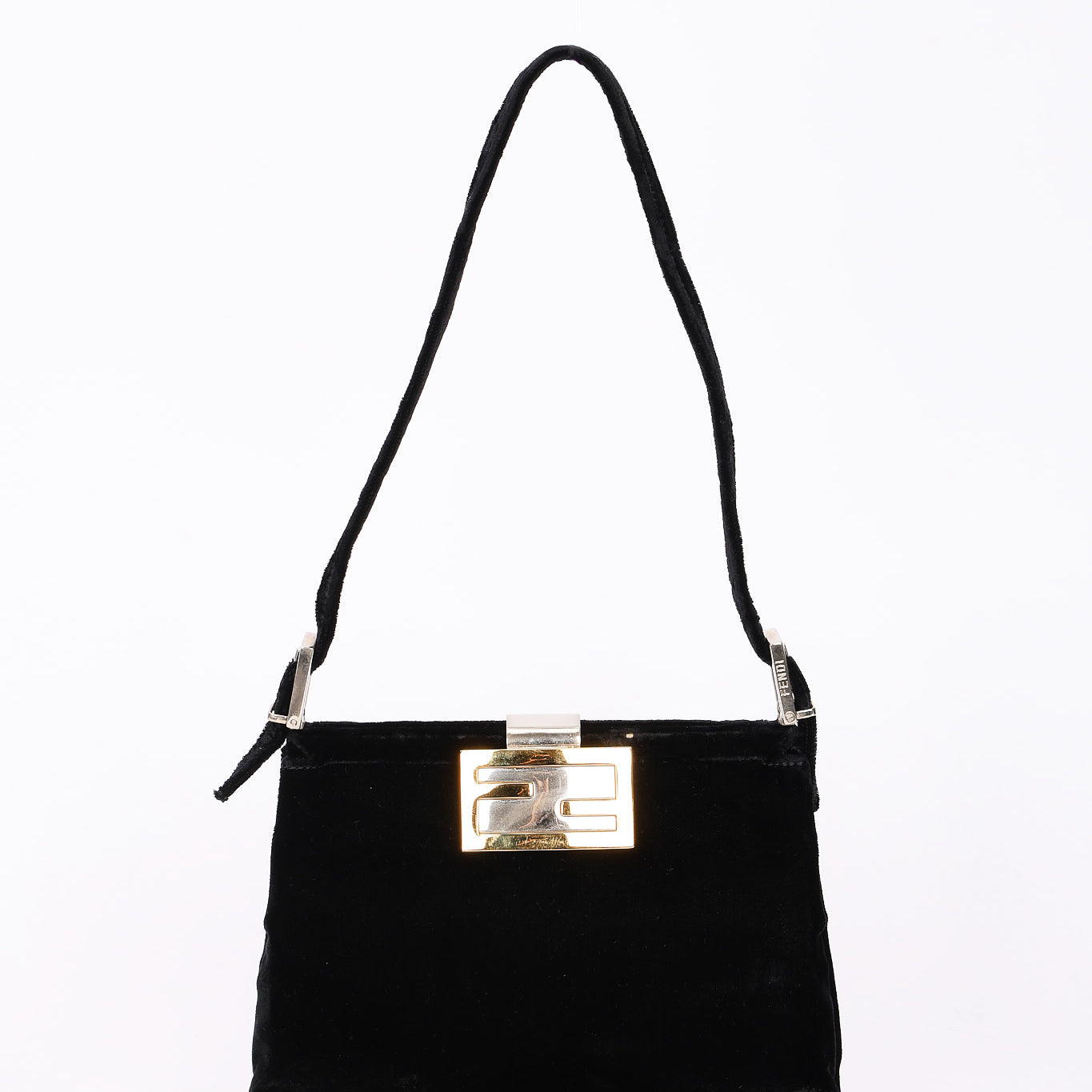 Fendi Velvet Clasp Shoulder Bag