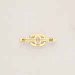 Chanel 2001 CC Bar Brooch 24K GP