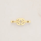 Chanel 2001 CC Bar Brooch 24K GP
