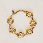 Chanel 1983 CC Medallion Bracelet 24K GP
