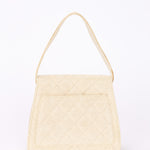 Chanel Kelly Turnlock Top Handle Flap Cream Linen 24K GP