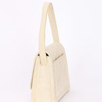 Chanel Kelly Turnlock Top Handle Flap Cream Linen 24K GP