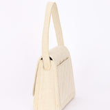 Chanel Kelly Turnlock Top Handle Flap Cream Linen 24K GP