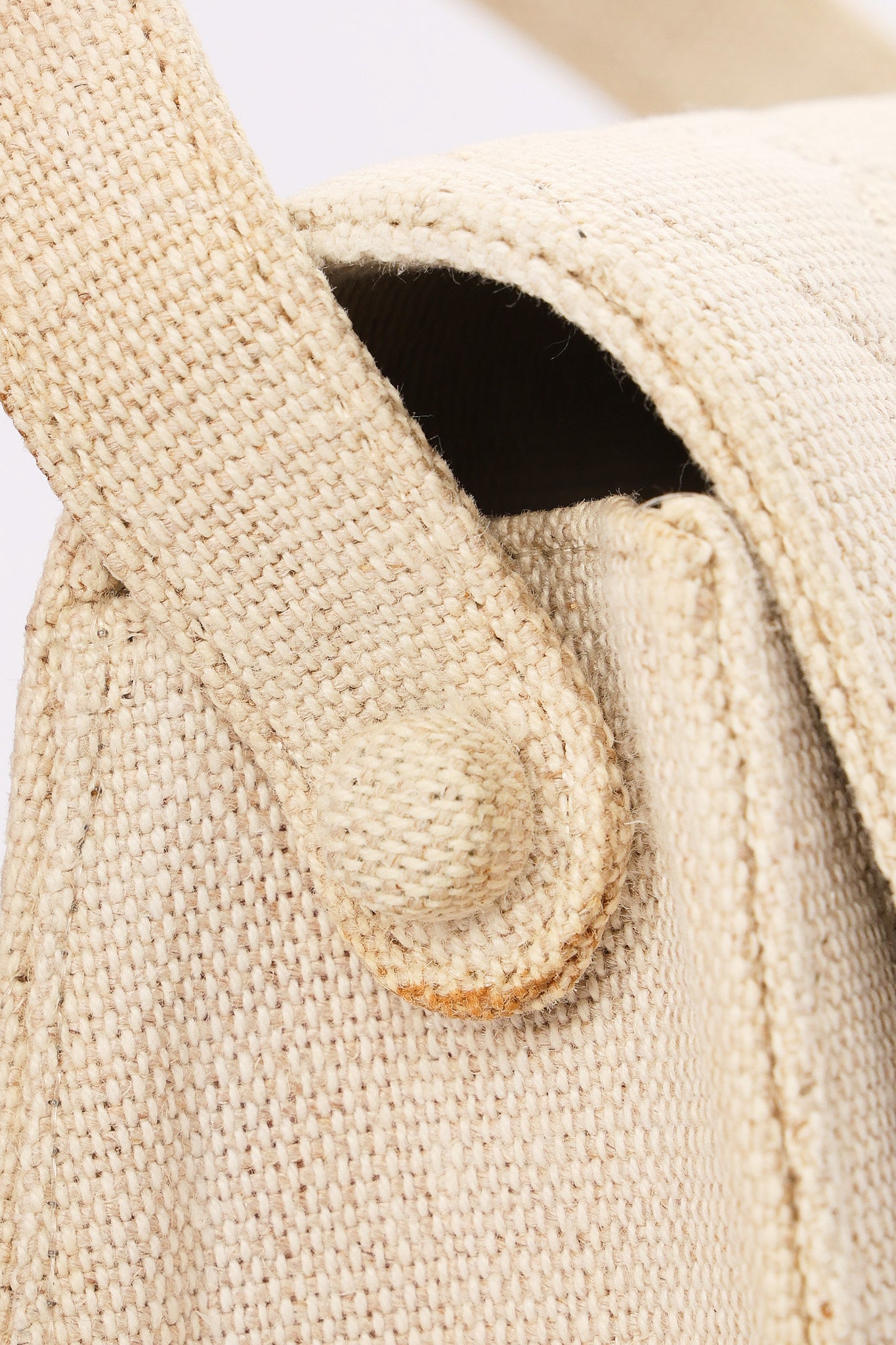 Chanel Kelly Turnlock Top Handle Flap Cream Linen 24K GP
