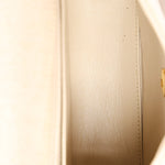Chanel Kelly Turnlock Top Handle Flap Cream Linen 24K GP