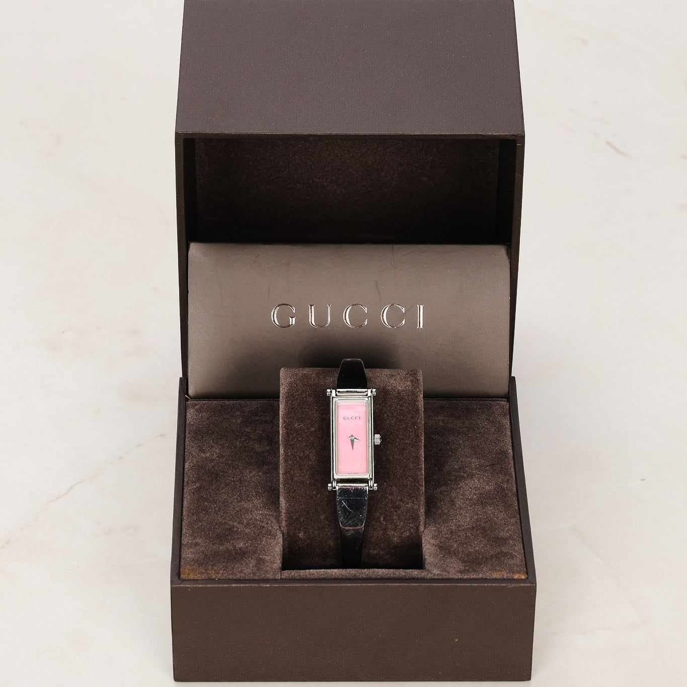 Gucci 109 Stainless Steel Pink Face Watch12mm