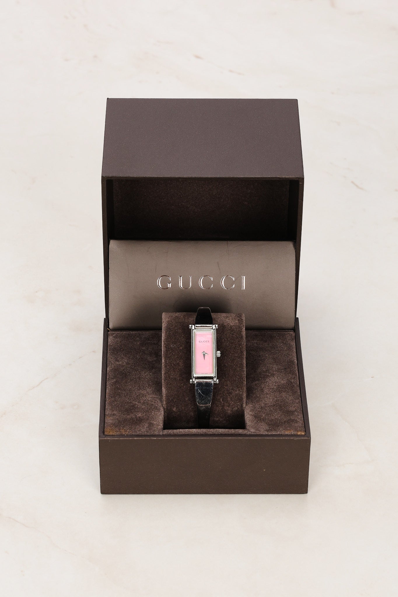 Gucci 109 Stainless Steel Pink Face Watch12mm