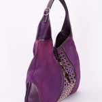 Gucci Studded Jackie O Bouvier Hobo Purple Suede
