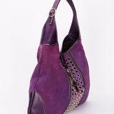 Gucci Studded Jackie O Bouvier Hobo Purple Suede