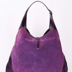 Gucci Studded Jackie O Bouvier Hobo Purple Suede