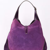 Gucci Studded Jackie O Bouvier Hobo Purple Suede