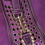 Gucci Studded Jackie O Bouvier Hobo Purple Suede